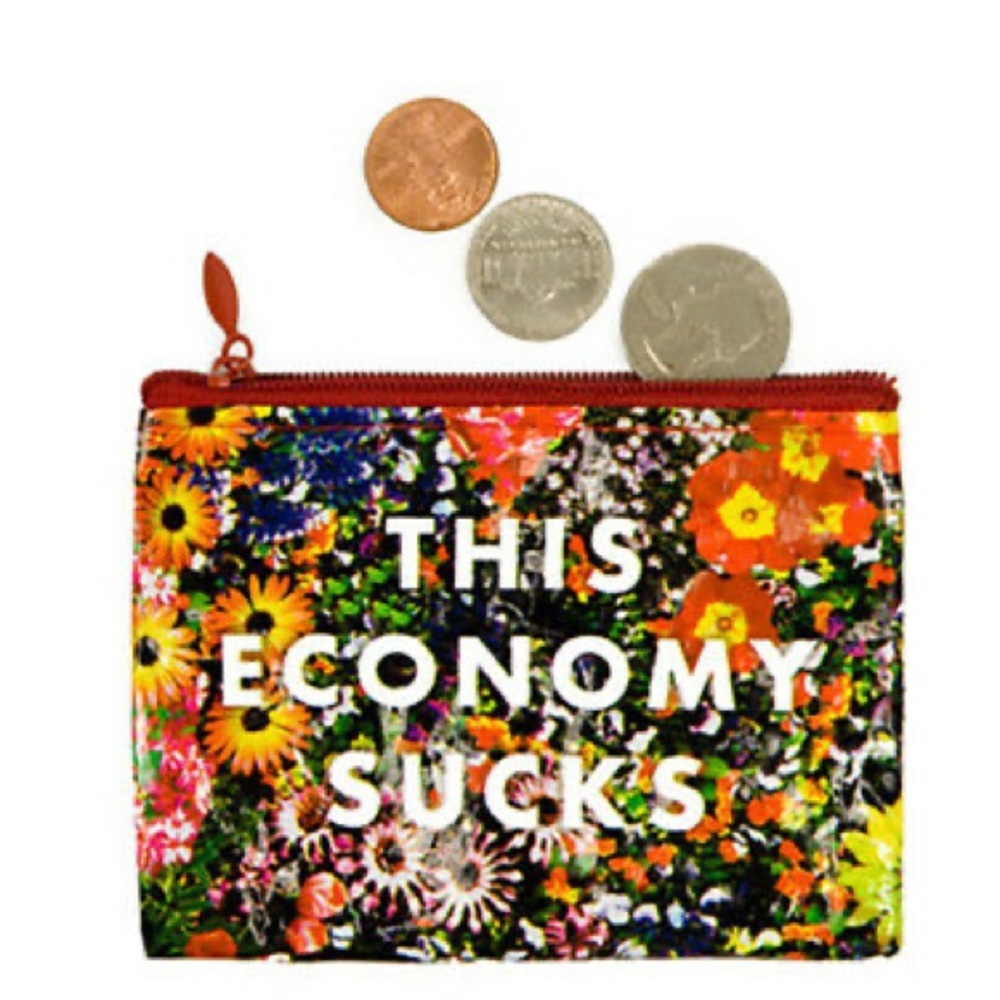 4/$20 This Economy Sucks Recycled coin purse